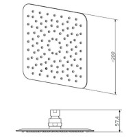 Верхний душ 200 мм Am.Pm F05S0001