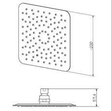 Верхний душ 200 мм Am.Pm F05S0001