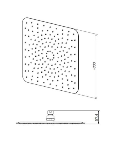 Верхний душ 300 мм Am.Pm F05S0003
