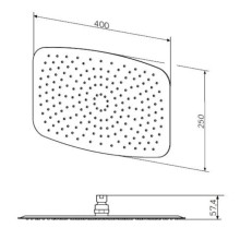 Верхний душ 400х250 мм Am.Pm F05S0005
