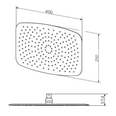 Верхний душ 400х250 мм Am.Pm F05S0005