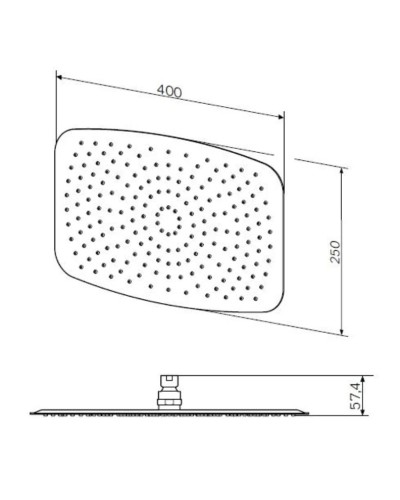 Верхний душ 400х250 мм Am.Pm F05S0005