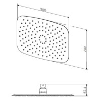 Верхний душ 300х250 мм Am.Pm F05S0006