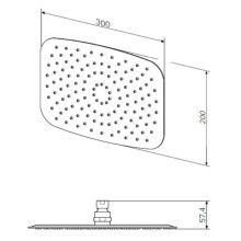 Верхний душ 300х250 мм Am.Pm F05S0006
