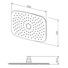 Верхний душ 300х250 мм Am.Pm F05S0006
