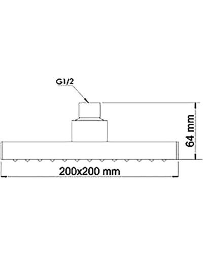 Верхний душ WasserKRAFT A028 Хром Черный