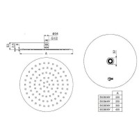Верхний душ Ideal Standard Ideal Rain Luxe B0386MY Хром