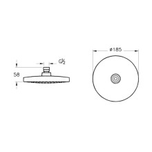 Верхний душ 185 мм Vitra Rain A45633EXP