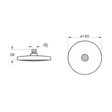 Верхний душ 185 мм Vitra Rain A45633EXP