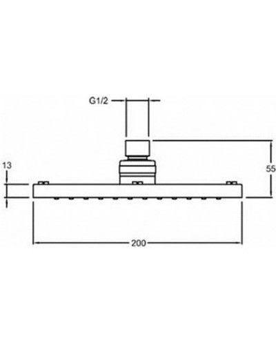 Верхний душ 200 мм Jacob Delafon E21761-CP