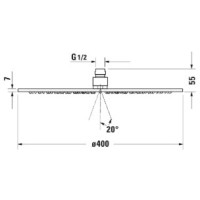 Верхний душ 400 мм Duravit UV0660016000