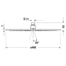 Верхний душ 400 мм Duravit UV0660016000