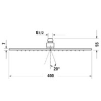 Верхний душ 400 мм Duravit UV0660029000