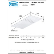 Верхний душ 250 мм Remer 350UF
