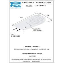 Верхний душ 500х250 мм Remer 350UFMCA
