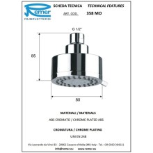 Верхний душ 80 мм Remer 358MO