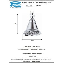 Верхний душ 100 мм Remer 359BE