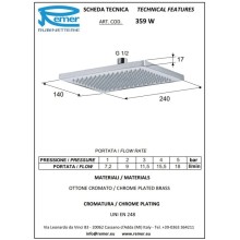 Верхний душ 240х140 мм Remer 359W