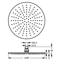 Верхний душ Ideal Standard Ideal Rain Soft L1 B9443AA Хром