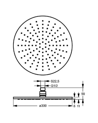 Верхний душ Ideal Standard Ideal Rain Soft L1 B9443AA Хром