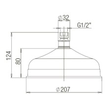 Верхний душ 207 мм Paini 50CR759ANT