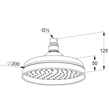 Верхний душ 200 мм Kludi Adlon 2751045
