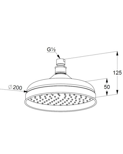 Верхний душ 200 мм Kludi Adlon 2751045