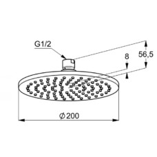 Верхний душ 200 мм Kludi A-QA 6432005-00