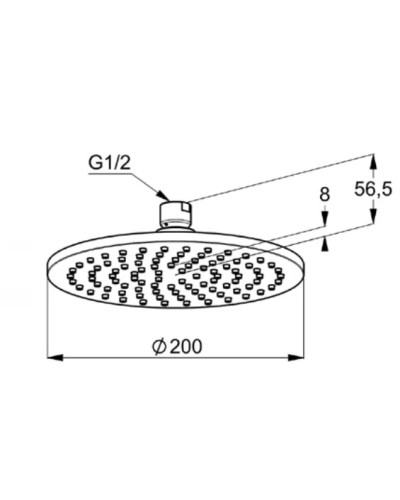 Верхний душ 200 мм Kludi A-QA 6432005-00