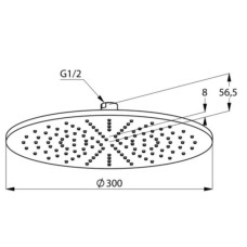 Верхний душ 300 мм Kludi A-QA 6433091-00