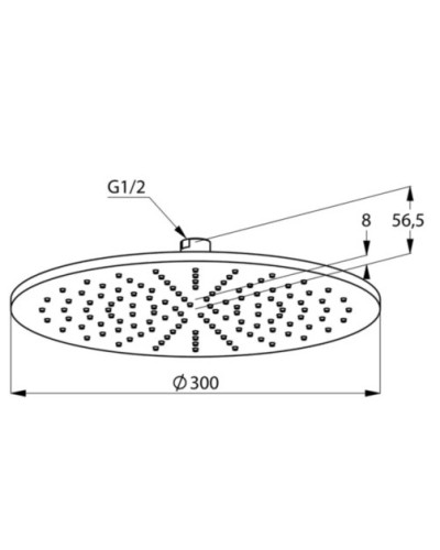 Верхний душ 300 мм Kludi A-QA 6433091-00