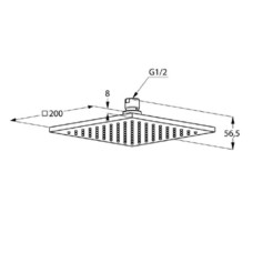 Верхний душ 200 мм Kludi A-QA 6442005-00