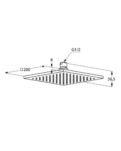 Верхний душ 200 мм Kludi A-QA 6442005-00
