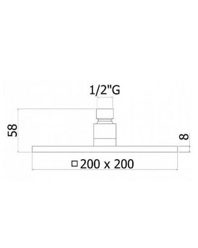 Верхний душ Paffoni Syncro ZSOF075BO Белый матовый