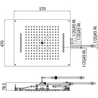 Верхний душ Bossini Dream 3 RGB H38935.030 Хром