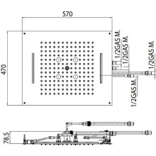 Верхний душ Bossini Dream 3 RGB H38935.030 Хром