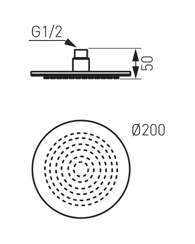 Верхний душ Haiba HB003 Нержавеющая сталь