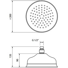 Верхний душ Migliore Roma 19996 Медь