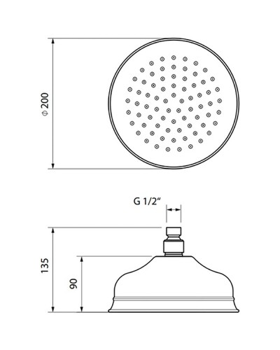 Верхний душ Migliore Roma 29673 Хром