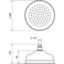 Верхний душ Migliore Roma 29676 Бронза