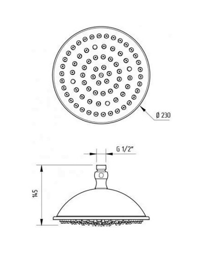 Верхний душ Migliore Verona 19963 Хром