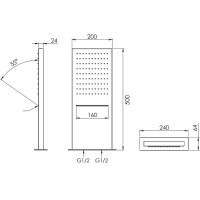 Верхний душ Remer 350SSCAX Хром