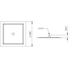 Верхний душ Remer 357UFS40X Хром