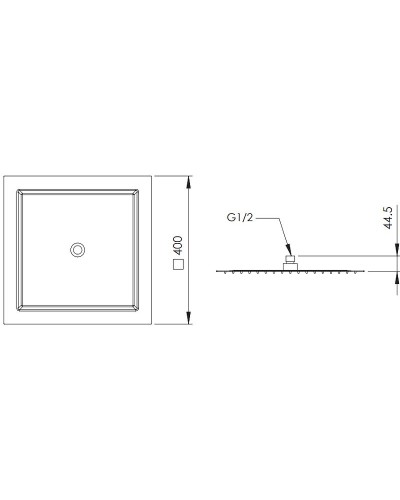 Верхний душ Remer 357UFS40X Хром