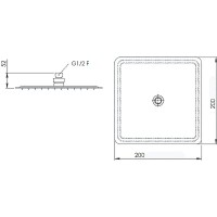 Верхний душ Remer 357UFD20X Хром