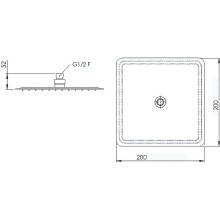Верхний душ Remer 357UFD20X Хром