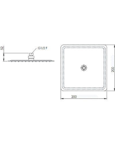 Верхний душ Remer 357UFD20X Хром