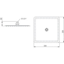 Верхний душ Remer 357UFD25X Хром