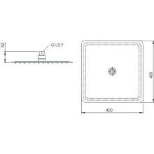 Верхний душ Remer 357UFD40X Хром
