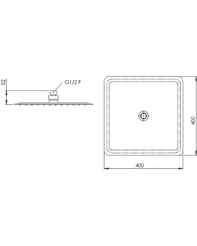 Верхний душ Remer 357UFD40X Хром